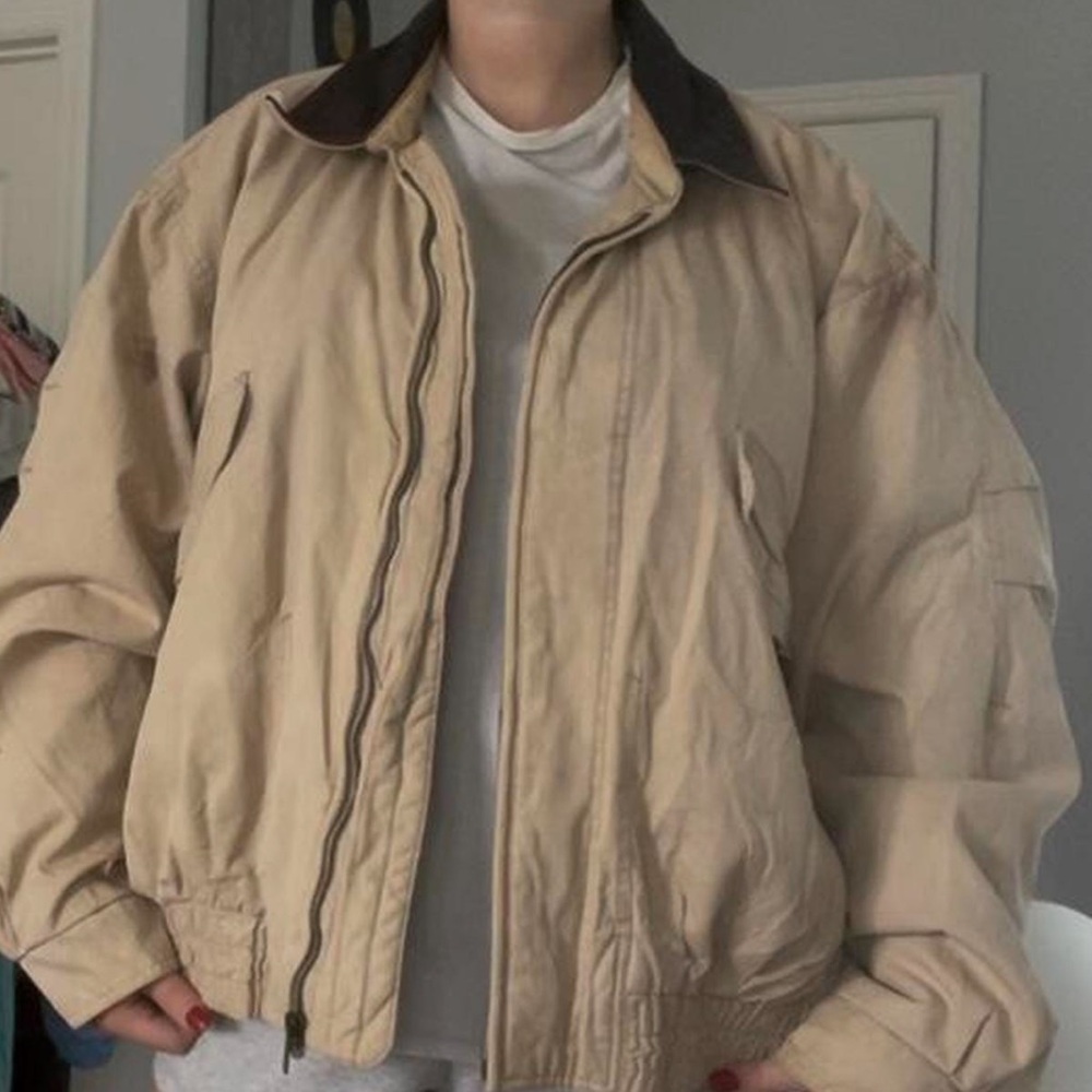 John Ashford Men's Beige and Brown Jacket